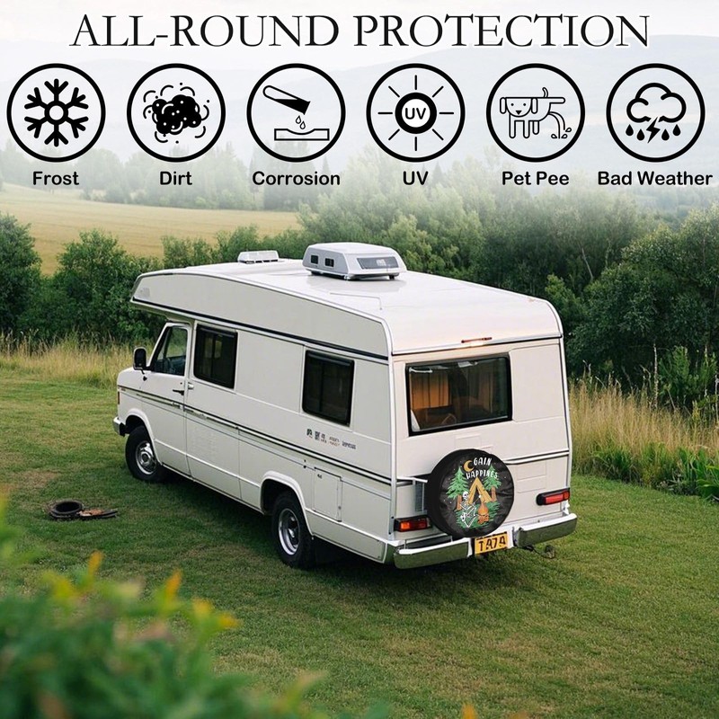 JSCARLIFE Universal Spare Tire Cover,Waterproof Rain Tire Protectors Covers Gain