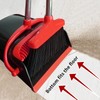 Broom with Dustpan Combo Set 54" Long Handle Adjustable Length
