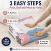 No-Pump Vacuum Storage Bags, Press & Seal Compression Bags, Space