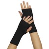 wobera ANGORA Wrist Warmers or Gauntlets with Thumb Hole, black
