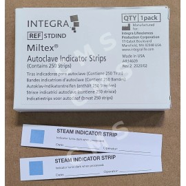 Inregra Miltex INTEGRA MILTEX STDIND Steam Autoclave Indicator Sterilizer Test Strips 250/BX