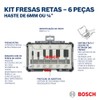 Bosch Juego de fresas rectas Standard vástago de 1/4'' 6