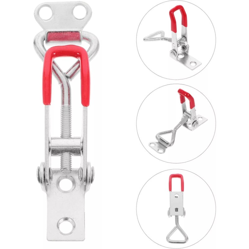 Unbranded 2Pcs Heavy Duty Steel Toggle Latch Catches Adjustable Lock