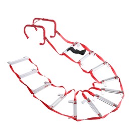 Portable Fire Ladder 2 Story Emergency Escape Ladder 15 Ft with Wide Steps V Center Support