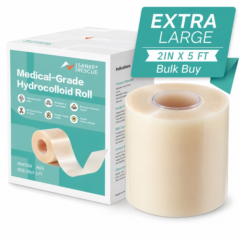 Hydrocolloid Bandage Roll for Minor Wound Care – Cut-to-Size Waterproof