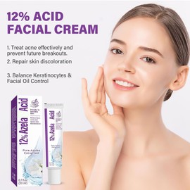 Acid Serum Cream,Night Cream Face Moisturiser,12% Acid Serum with Niacinamide,Rosacea Creams,Anti Acne Face Creams,Vitamin C Face Moisturiser,Effecitvely Reduce Acne & Smooth Skin Tone, Skincare