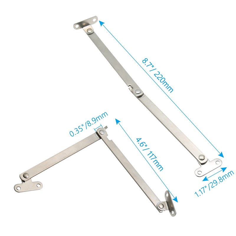 Jiozermi 2 Packs Lid Support Hinge, 180 Degree Rotatable Hinge,