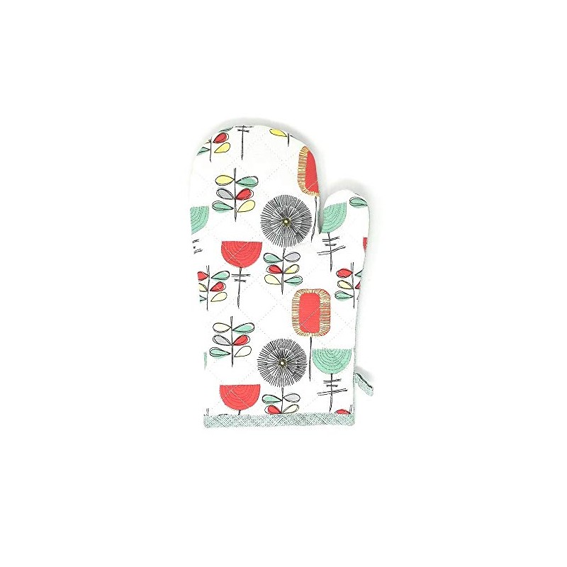 Vintage Style 100% Cotton Single Kitchen Oven Mitt Glove -