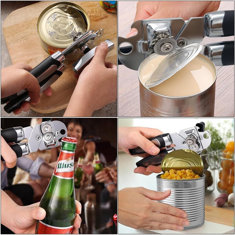 Can Opener, 3 in 1 Stainless Steel Tin Openers with