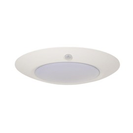 Craftmade X9007M-W-LED X90 Series Indoor/Outdoor Wet Location 6" LED Flush Mount w/Motion Sensor, 1-Light 15 Watt, 1"H x 7"W, White