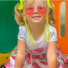 Hifot Children's Sunglasses for Girls, Children's Aviator Glasses with Stainless Steel Metal Frame, Toddler Sunglasses, Children Sunglasses, 3-12 Years, Pink 2