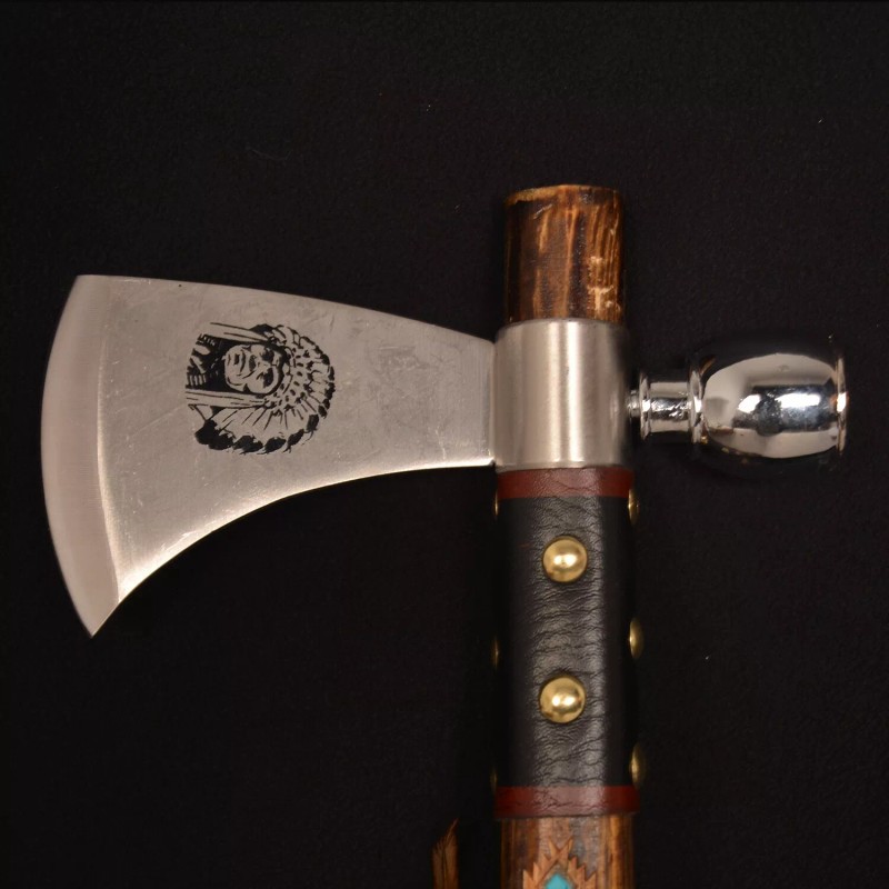 SHARD 17" Viking Axe, Carbon Steel Indian Style peace pipe