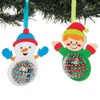 Baker Ross Christmas Characters Sequin Decoration Set (3 Pieces) for