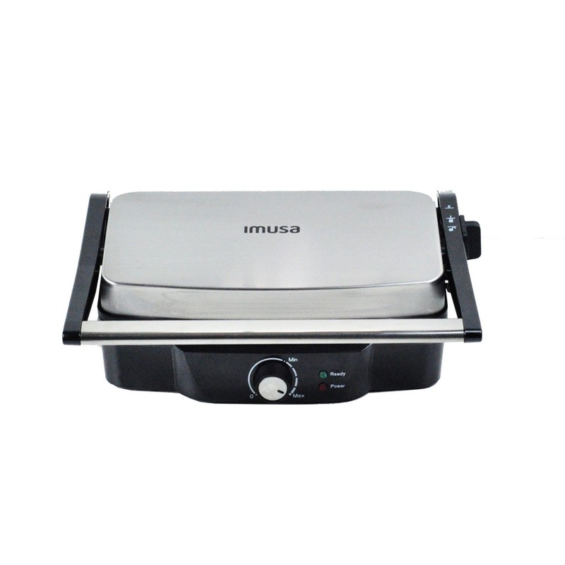 IMUSA Stainless Steel Panini Press Electric with Adjustable Temperature Settings