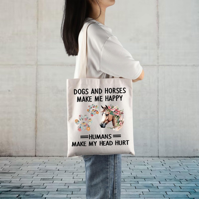 FUNYSO Dogs And Horses Make Me Happy Gift Dogs Lover