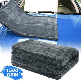 ALL4DETAIL Water Absorbing Car Wash Microfiber Drying Towel Twisted Loop 24 x 36" 1500GSM