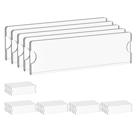 Richboom Acrylic Wall Name Plate Holder, 2x8 Inch, 30 Pack Clear Acrylic Sign Holder Frame with Adhesive Tapes, Door Plates for Home, Office, Classroom