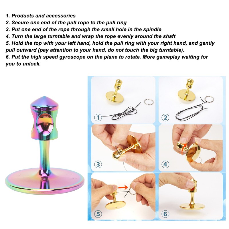 Self Balancing Gyroscope Metal Educational Decompression Anti Gravity Rotation Gyroscope