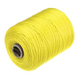 sourcing map Twisted Mason Line Nylon Twine String Cord Yellow 600M/656 Yard 1MM Dia for Netting, Landscaping, Home Improvement, DIY Projects, Crafting, Masonry, Gardening