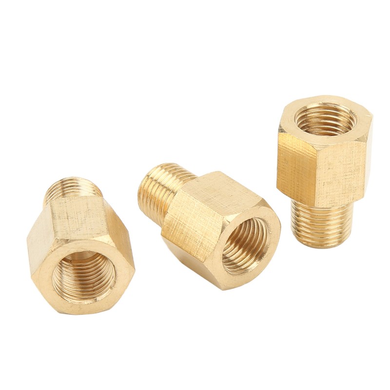 6PCs Brass Pipe Fitting Adapter 1/8 BSPT Female NPT Vehicle