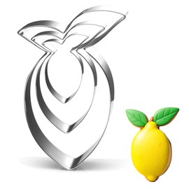 Auktosmn Lemon Cookie Cutter Set-Size 3.8" 2.9" 1.9"-3 Pieces-Dishwasher Safe Fondant Cookie Cutters for Baking