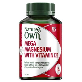 Nature's Own Mega Magnesium With Vitamin D3 100 Tablets