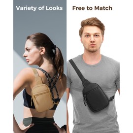 CHOLISS Small Sling Bag for Women and Men, Crossbody Bags Trendy Fanny Packs Chest Bag with Extended Strap