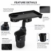 Car Cup Holder Tray for Travel – 360° Rotating Dual