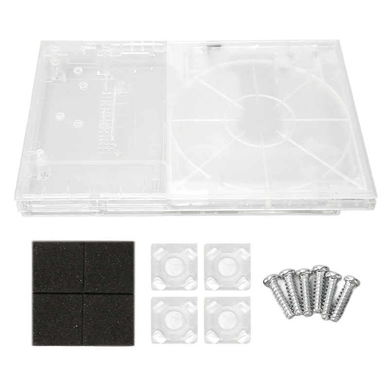 for PS Slim Clear Case DIY Replacement Transparent Game Console