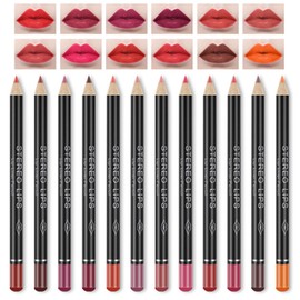 XdealCozyxc 12 Pcs Lip Liner Set, Long Lasting Lip Liners for Women