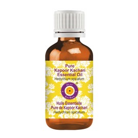 Deve Herbes Pure Kapoor Kachari Essential Oil (Hedychium spicatum) Natural Therapeutic Grade Steam Distilled 15ml (0.50 oz)