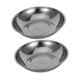 STOBAZA 2pcs Stainless Steel Food Scale Bowl Electronic Scale Tray Digital Scale Weighing Boat for Cooking Baking Kitchen Laboratory Supplies 25cm