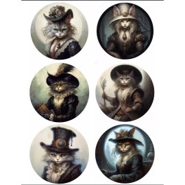 Jamie's bargain store 6 Pcs Gothic Cats Junk Journals Scrapbook USA Seller