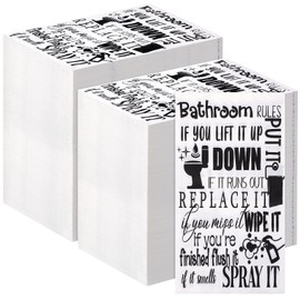 200 Pcs Bathroom Disposable Napkins Guest Paper Towels Bathroom Rules Etiquette Disposable Hand Towels for Room Wedding Birthday Anniversary Supplies