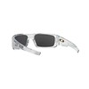 Oakley Men's OO9239 Crankshaft Rectangular Sunglasses, Polished Clear/Ice Iridium, 60