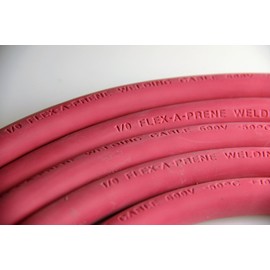 Crimp Supply Ultra-Flexible Car Battery/Welding Cable - 1 Gauge, Red - 20 Feet - and 5 Copper Lugs
