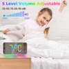 Poeroa Projection Alarm Clock for Bedroom,7.4" LED Mirror Digital Clock