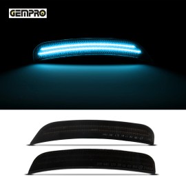 Plug and Play LED Front Rear Side Marker Light for Chrysler 300 2015-2021 Fender LightLight Color: Front: ice blue +Rear : ice blue, Specification: Smoke Lens