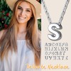 SILVERCUTE Tiny S Letter Pendant Necklace For Girls Lady Silver