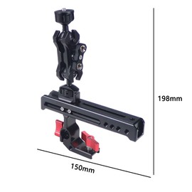 CS PRIORITY 1/4 Zoll 20 mm Dual Kugelkopf Magic Arm 3/8 Zoll Locating Pin Ball Adapter Halterung für Kamerakäfig Monitor Top Handle Kit für Fotografie Zubehör (3 8 auf 1 4 Set)