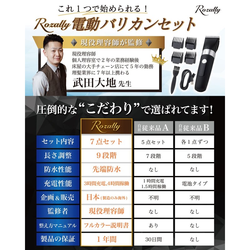 Men's Electric Hair Clipper, Trimming, Haircut Set, Children, Adults, Self-Cut,