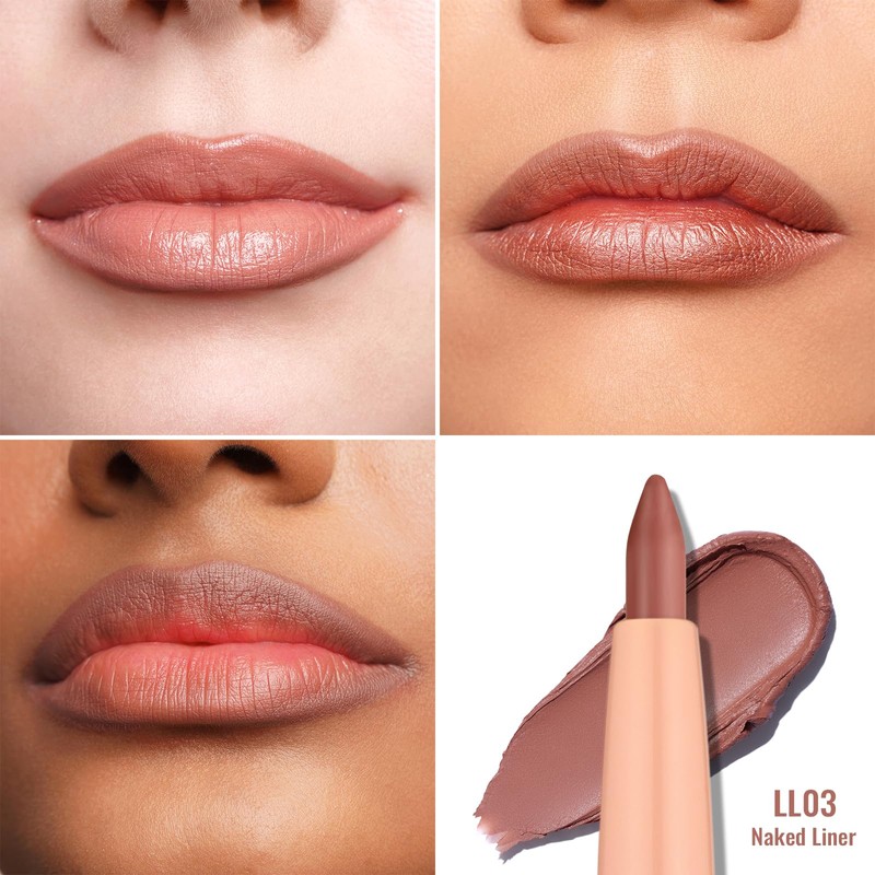 Oulac Waterproof Lipliner Pencil - Smooth and Creamy, Retractable Lip