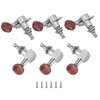 Tuner Pegs Tuning Machine Heads Button Silver Wooden Folk Guitar