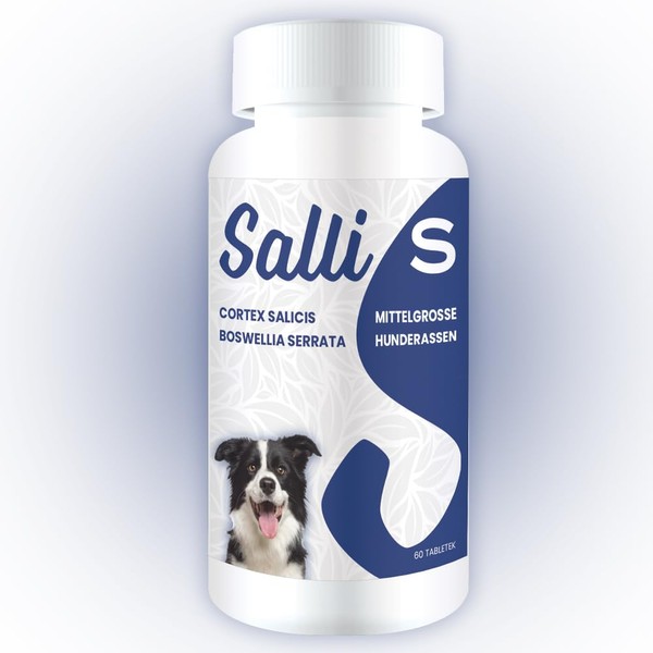 Salli S Joint Tablets for Dogs | Joints | Supports Glucosamine | Osteoarthritis Tablets | Cortex Salicis | Boswellia Serrata | Anti-Inflammatory and Pain Relieving Effect | 60 Tablets