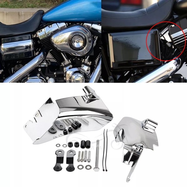 Unbranded Chrome Mid Frame Air Deflector Heat Shield For Harley