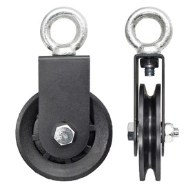 Uenhoy 2 Pack 360 Degree Rotation Cable Pulley Stainless Steel Silent 330lbs Traction Wheel for LAT Pulley System DIY Attachment Lifting Blocks Home Gym Equipment Hoists Clothsline, 3.54"/90mm