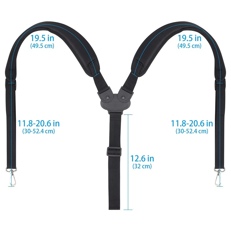 Big Teeth Golf Bag Shoulder Strap Double Padded Adjustable Angle