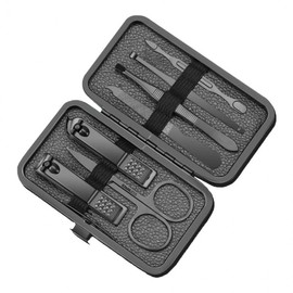 BB-02 Stainless Steel Manicure Pedicure Nail Clipper Set 7-Piece 0001-Black 2ea