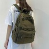 GAMLFL Military Green Canvas Backpack for Women & Men Retro