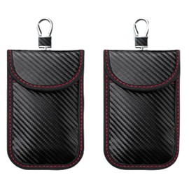 Faraday Bag for Key Fob, [2 Pack] Diyife Car RFID Signal Blocking Pouch with Hook Securing Keyring, Waterproof Faraday Key fob Protector, Blocks 5G/WiFi/NFC/RFID Signals [Hook Design]